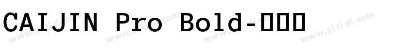 CAIJIN Pro Bold字体转换